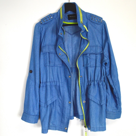 Korean Styled Lime Green and Jean Jacket - Picture 5 of 5